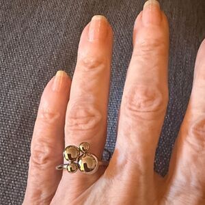 NWT Calvin Klein Women’s Collection Stainless Steel Charm Spin Ring. Size 8.